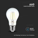 E27 6W(600Lm) Светодиодная лампа накаливания, A60, IP20, V-TAC, нейтральный белый 4000K