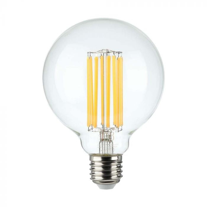 6W(600Lm) LED Filament Bulb, V-TAC, G95, IP20, warm white light 3000K