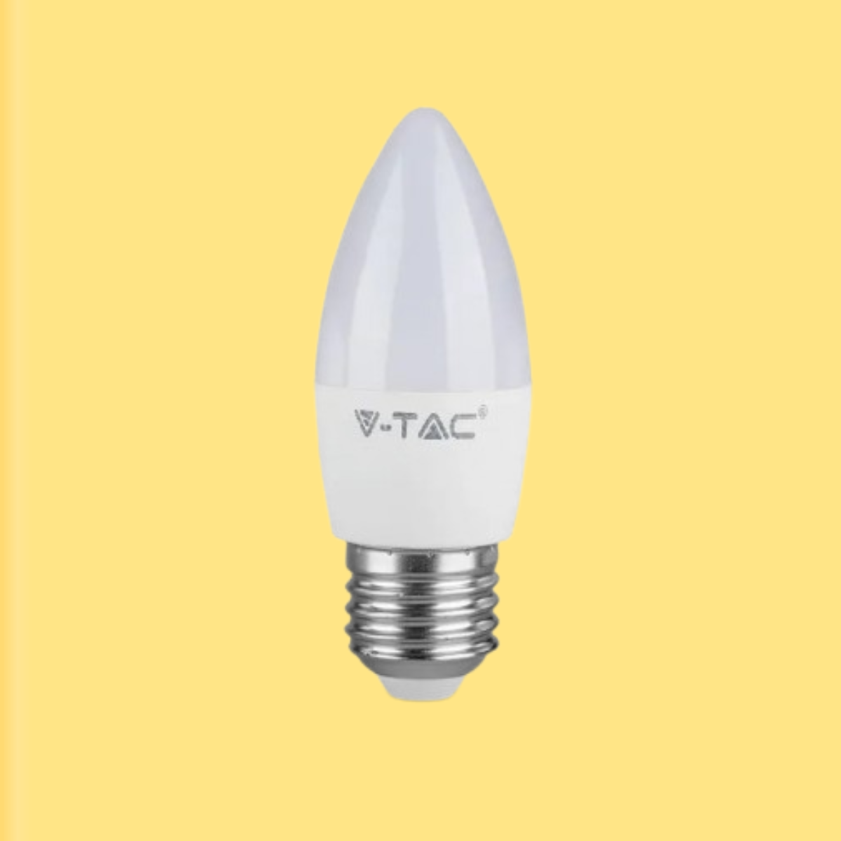E27 4.5W(470Lm) LED Spuldze, IP20, sveces forma, V-TAC, silti balta gaisma 3000K