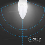 E27 4,5W (470Lm) LED-ljuslampa, V-TAC, IP20, neutralvit 4000K