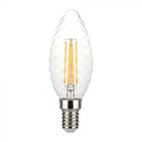 E14 4W(400Lm) LED Bulb Filament Candle, V-TAC, IP20, dimmable, warm white light 3000K