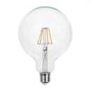 E27 10W(1055Lm) LED Filament Spuldze, G125, IP20, V-TAC, silti balta gaisma 3000K