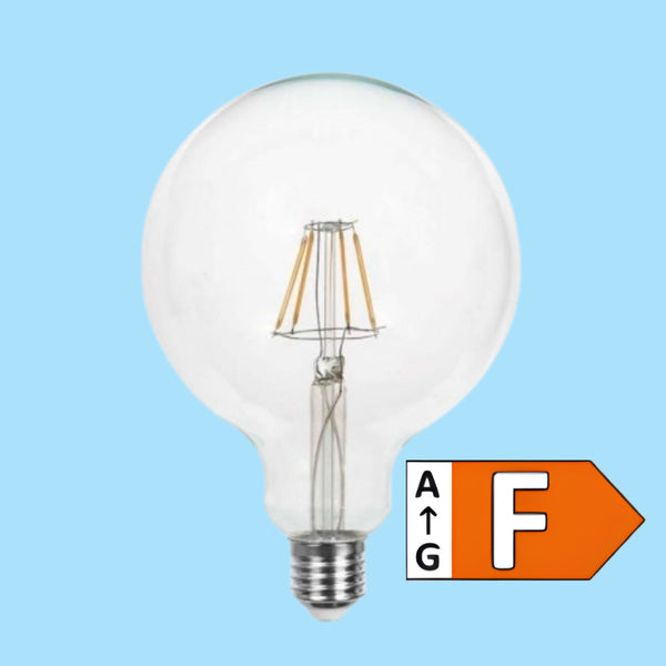 E27 10W(1055Lm) LED Filament Bulb, G125, IP20, V-TAC, cold white light 6500K