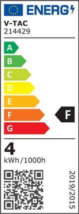 E14 4W(400Lm) LED Filament Bulb, IP20, glass, candle shape, V-TAC, neutral white light 4000K