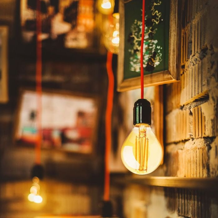 E14 4W(350Lm) LED-lampa Filament AMBER, P45, V-TAC, IP20, varmvitt ljus 2200K