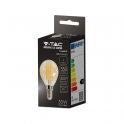 E14 4W(350Lm) LED-lampa Filament AMBER, P45, V-TAC, IP20, varmvitt ljus 2200K