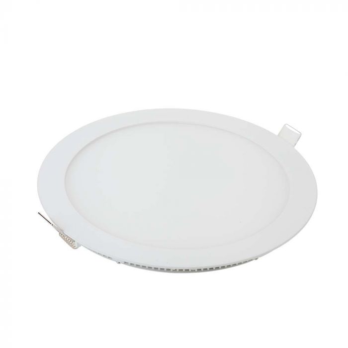6W(490Lm) LED Premium paneel süvistatav ümmargune, V-TAC, soe valge valgus 2700K, koos toiteplokiga.