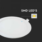 6W(490Lm) LED Premium Panel встраиваемая круглая, V-TAC, теплый белый свет 2700K, в комплекте с блоком питания