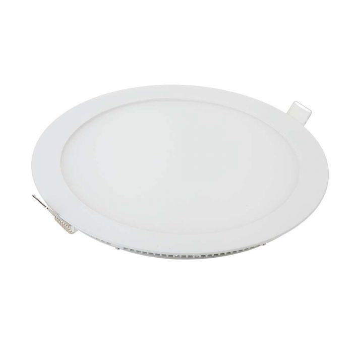 12W(1160Lm) LED Premium paneel süvistatav ümmargune, V-TAC, soe valge valgus 2700K, koos toiteplokiga.