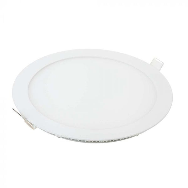 18W(1400Lm) LED Premium Panel built-in round, V-TAC, warm white light 3000K, complete with power supply unit