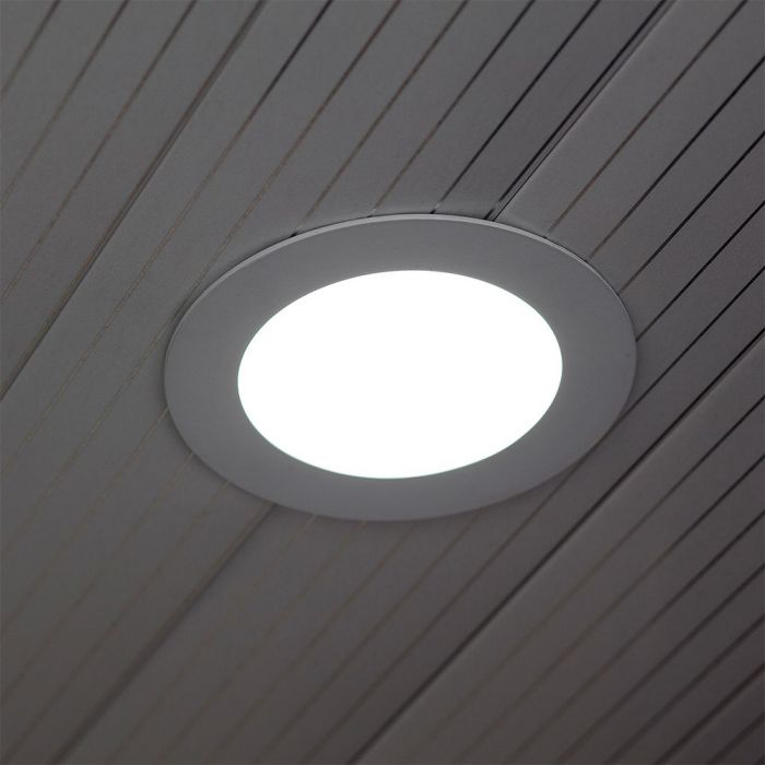 18W(1400Lm) LED Premium Panel built-in round, V-TAC, warm white light 3000K, complete with power supply unit