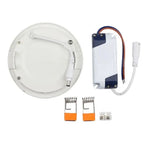 18W (1400Lm) LED paneel Premium süvistatav ümmargune, V-TAC, 4000K neutraalne valge valgus, koos toiteplokiga.