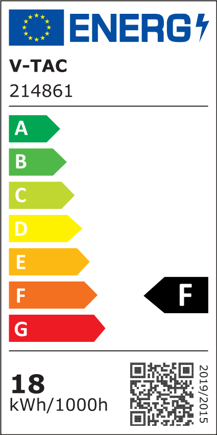 18W (1400Lm) LED paneel Premium süvistatav ümmargune, V-TAC, 4000K neutraalne valge valgus, koos toiteplokiga.