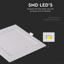 18W(1400Lm) LED Premium Panel built-in square, V-TAC, warm white light 2700K, complete with power supply unit