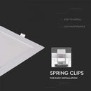 18W(1400Lm) LED Premium Panel built-in square, V-TAC, warm white light 2700K, complete with power supply unit