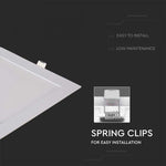 18W(1400Lm) LED Premium Panel built-in square, V-TAC, warm white light 2700K, complete with power supply unit