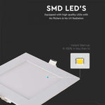 18W (1400Lm) LED Premium paneel süvistatav ruudukujuline, V-TAC, P20, 4000K neutraalne valge valgus, koos toiteplokiga.