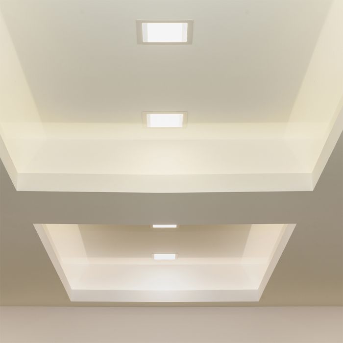 24W(2500Lm) LED Premium paneel süvistatav ruut, V-TAC, soe valge valgus 2700K, koos toiteplokiga.