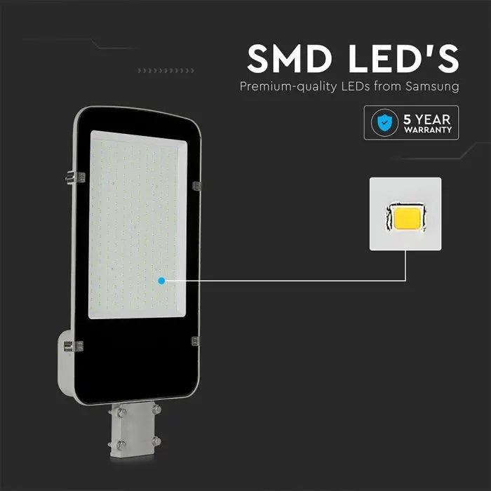 50W(4700Lm) V-TAC SAMSUNG Street lamp, IP65, grey, cold white light 6500K
