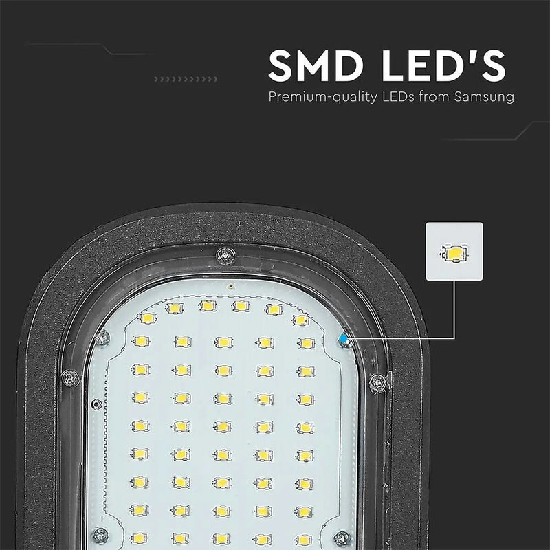 30W(2350Lm) LED street lamp, V-TAC SAMSUNG, IP65, neutral white light 4000K
