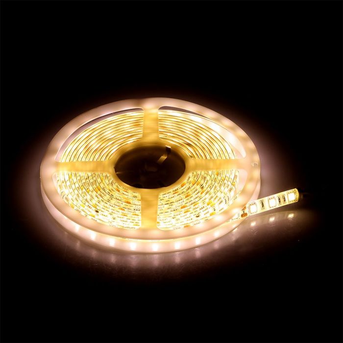 Pris för 5m_9W/m(800Lm) RGB LED Tape, färgad, vattentät IP65, V-TAC, 60 dioder/m, RGB färgad