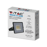 20W(1620Lm) LED Spotlight V-TAC, IP65, 2 years warranty, black, neutral white 4000K
