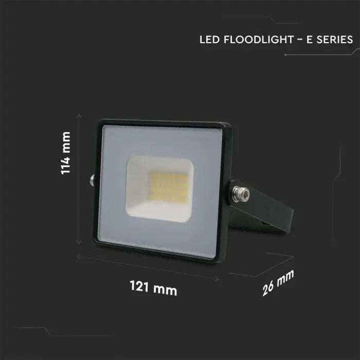 20W(1620Lm) LED Prožektors V-TAC, IP65, garantija 5 gadi, melns, neitrāli balta gaisma 4000K