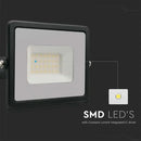 30W(2510Lm) LED Spotlight, V-TAC, IP65, black, cold white light 406500K