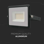 30W(2510Lm) LED-strålkastare, V-TAC, IP65, svart, kallvitt ljus 406500K