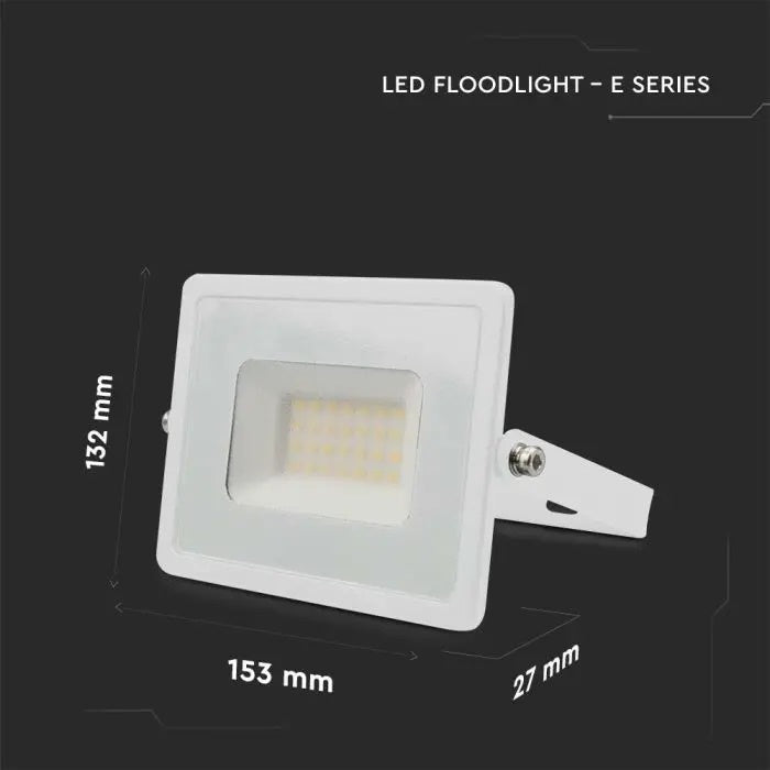 30W(2510Lm) LED-strålkastare, V-TAC, IP65, vit, kallvit 6500K