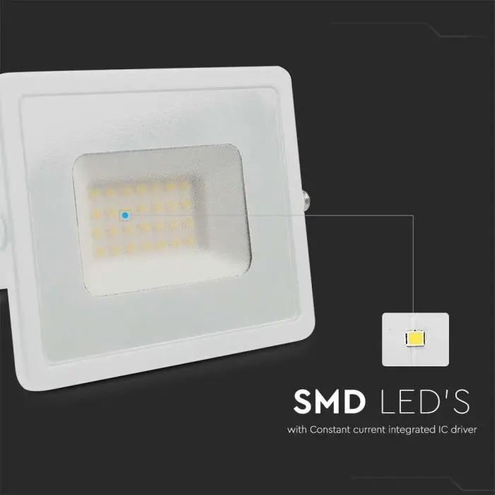 30W(2510Lm) LED-strålkastare, V-TAC, IP65, vitt, neutralvitt ljus 4000K
