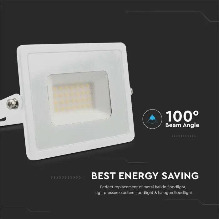 30W(2510Lm) LED-strålkastare, V-TAC, IP65, vitt, neutralvitt ljus 4000K