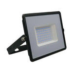 2x komplekts_50W(4300Lm) LED Prožektors, V-TAC, IP65, melns, neitrāli balta gaisma 4000K