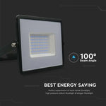 2x komplekts_50W(4300Lm) LED Prožektors, V-TAC, IP65, melns, neitrāli balta gaisma 4000K