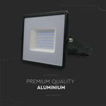 2x komplekts_50W(4300Lm) LED Prožektors, V-TAC, IP65, melns, neitrāli balta gaisma 4000K