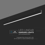 40W(3270Lm) LED pendant linear light, V-TAC SAMSUNG, IP20, black, cold white light 6400K