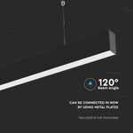 40W(3270Lm) LED pendant linear light, V-TAC SAMSUNG, IP20, black, cold white light 6400K