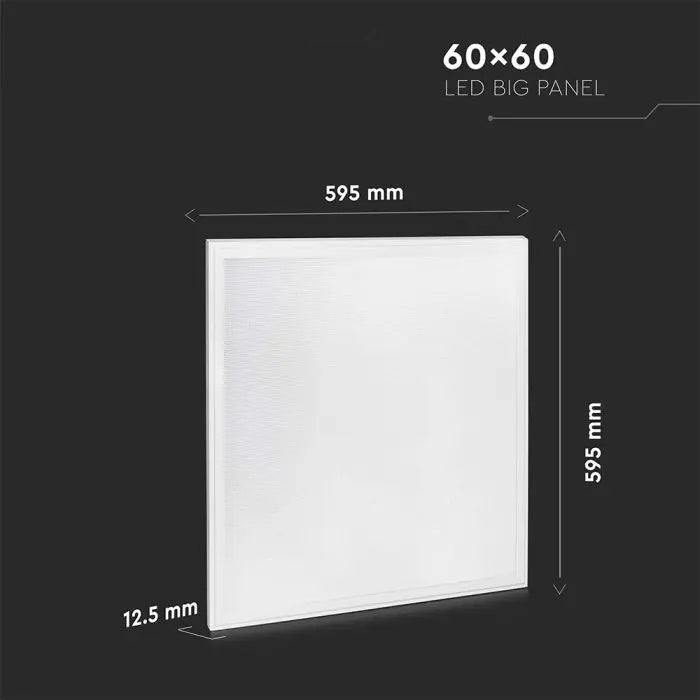 40W(4950Lm) LED panelis 600x600mm, V-TAC, auksti balta gaisma 6400K, komplektā ar barošanās bloku