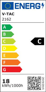 Pris för 1m_18W(3000Lm) LED-tejp, 120 dioder SMD5730, vattentät IP20, V-TAC, varmvitt ljus 3000K