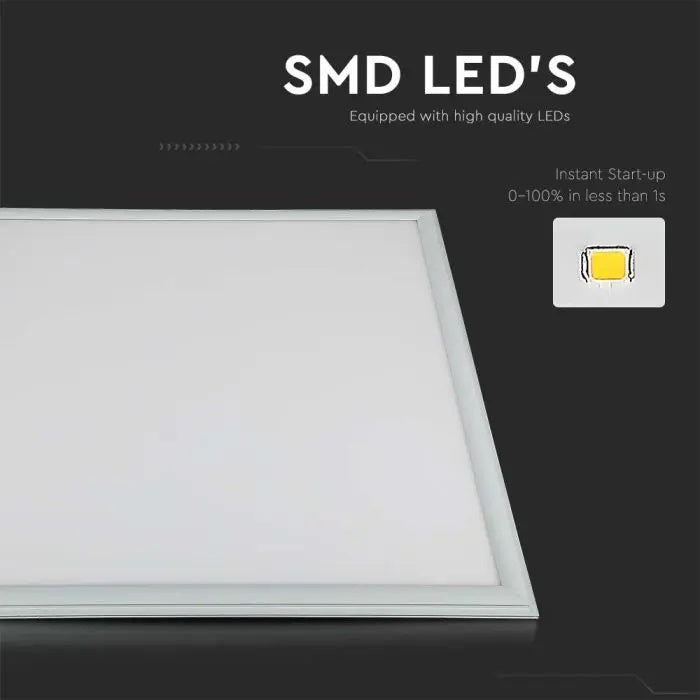 29W(3960Lm) LED panelis 600x600mm, V-TAC, neitrāli balta gaisma 4500K, komplektā ar barošanās bloku