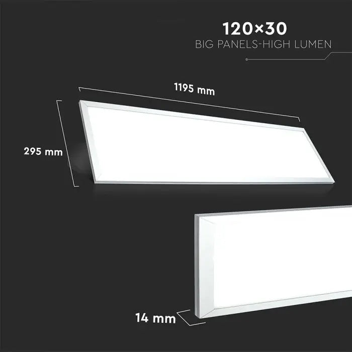 29W(3960Lm) LED panel 300x1200mm, V-TAC, cold white light 6000K, complete with power supply unit