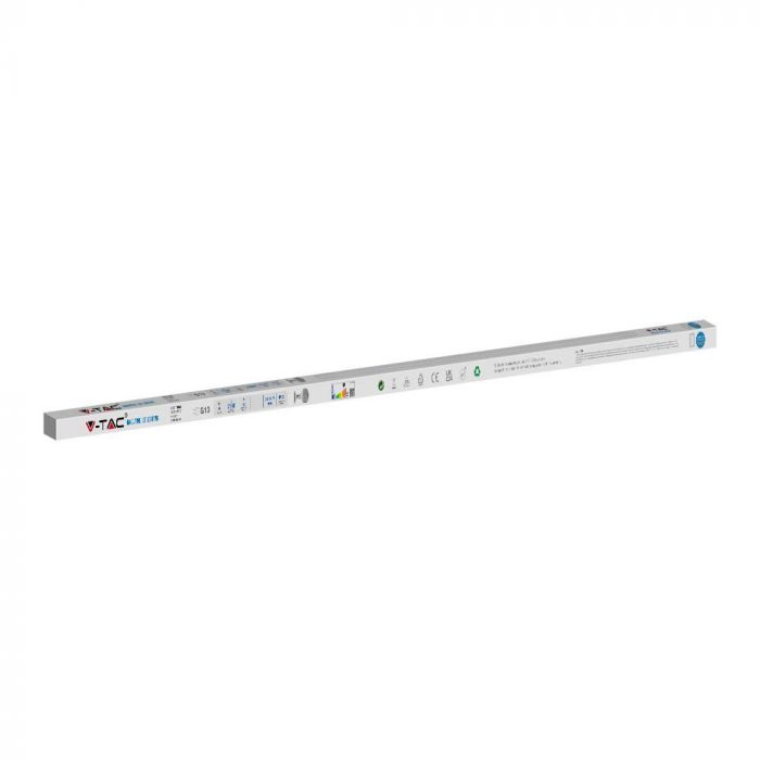 T8 20W(2100Lm) 150 cm LED V-TAC bulb, warranty 3 years, G13, IP20, neutral white light 4000K