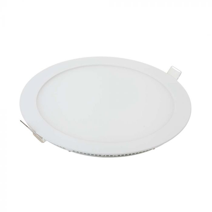 22W((2265Lm) LED Panelis iebūvējams apaļš, V-TAC, IP20,  balts, neitrāli balta gaisma 4000K
