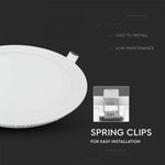 22W((2265Lm) LED Panelis iebūvējams apaļš, V-TAC, IP20,  balts, neitrāli balta gaisma 4000K