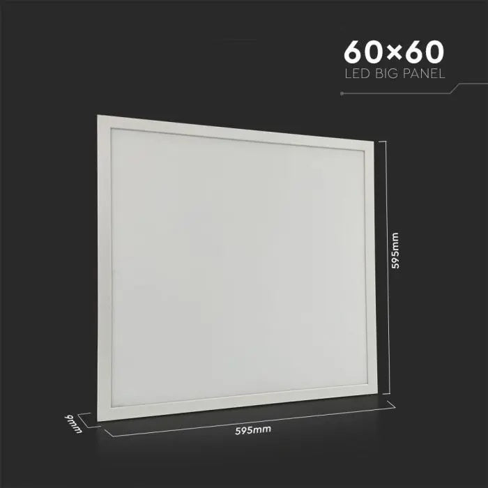40W(4950Lm) LED Panel, 600x600mm, V-TAC, IP20, neutral white light 4000K, complete with power supply unit
