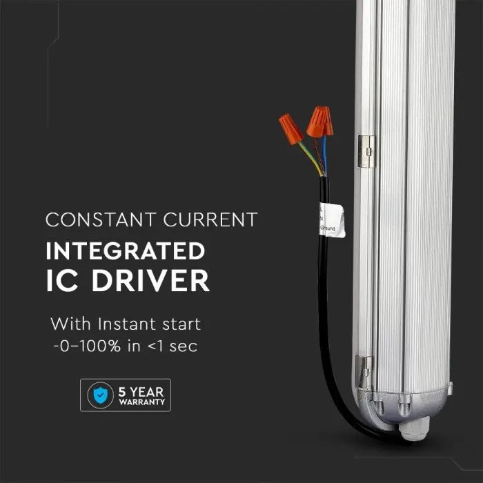 60W(7200Lm) LED 120cm Lineārais gaismeklis, V-TAC SAMSUNG, garantija 5 gadi, IP65, auksti balta gaisma 6500K