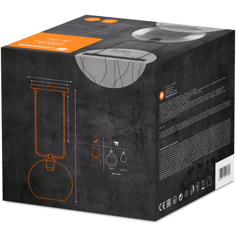 LEDVANCE VINTAGE 1906 Iekarams spuldžu ietvars, dūmu pelēks, IP20, stikla