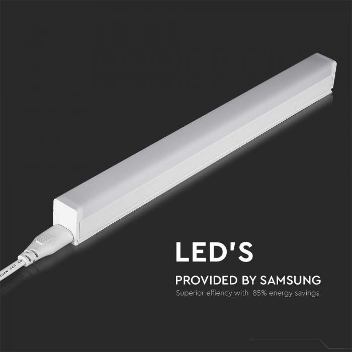 T5 4W(400Lm) 30cm LED V-TAC SAMSUNG lambid, 5 aastat garantiid, IP20, soe valge valgus 3000K