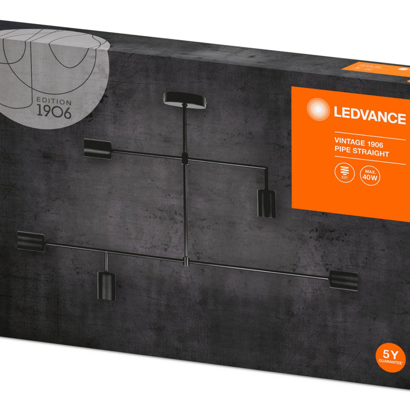 Потолочный светильник LEDVANCE VINTAGE 1906, черный, IP20, металл