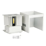 SUPERAKCIJA_5W(700Lm) LED BRIDGELUX sienas gaismeklis, V-TAC, IP65, balts, kvadrāta, silti balta gaisma 3000K
